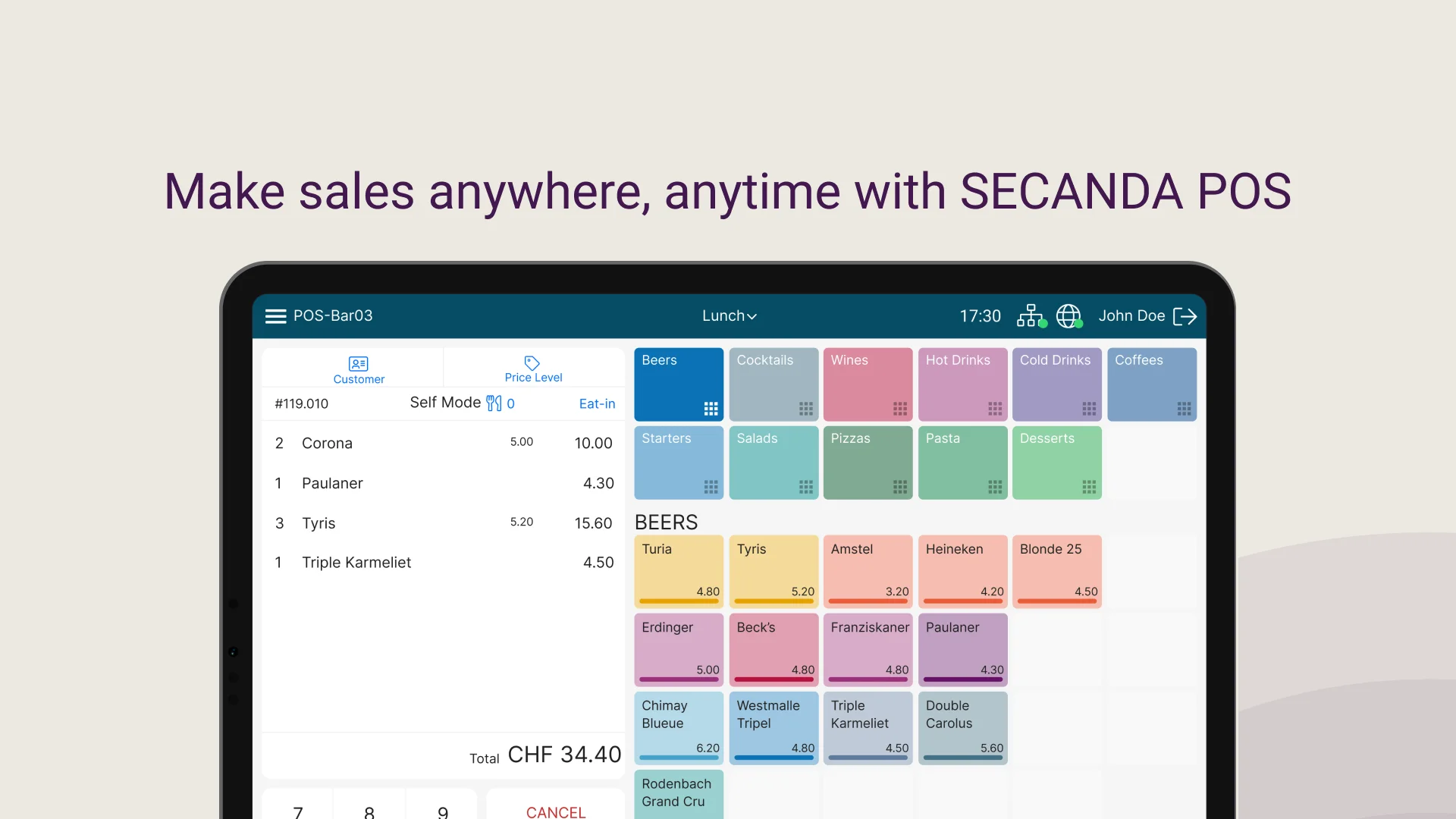 Make sales anywhere, anytime