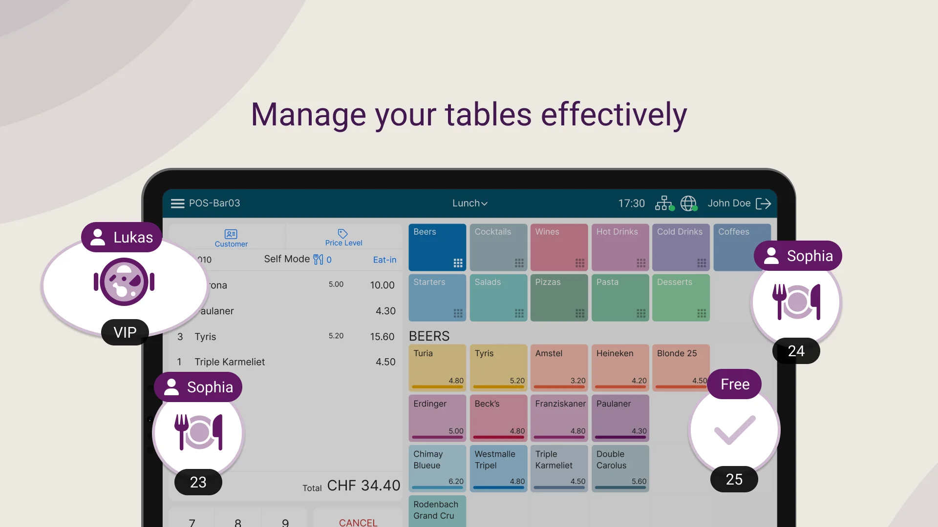 Manage your tables effectively