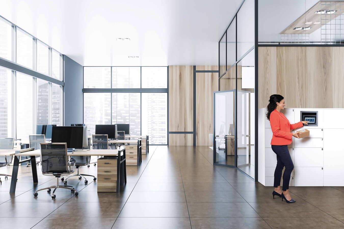 Smart office lockers
